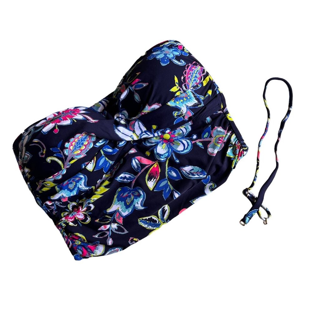 Anne Cole Twist Front Shirred Floral One-Piece Swimsuit Size M - Picture 13 of 13